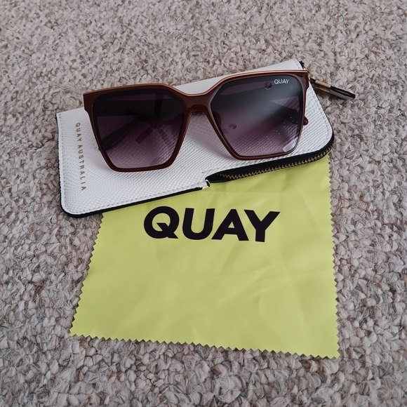 Quay "Level Up" Brown Square Sunglasses - Picture 7 of 15